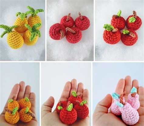 Mini Fruta Em Croch Para Aplica O Elo Produtos Especiais