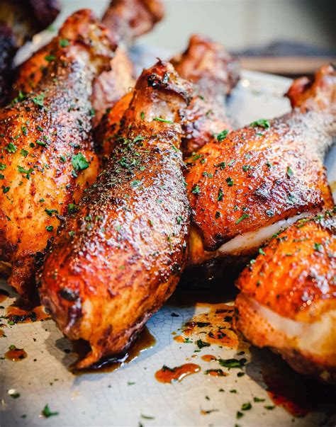 Smoked Chicken Drumsticks Honey Glazed Grillseeker