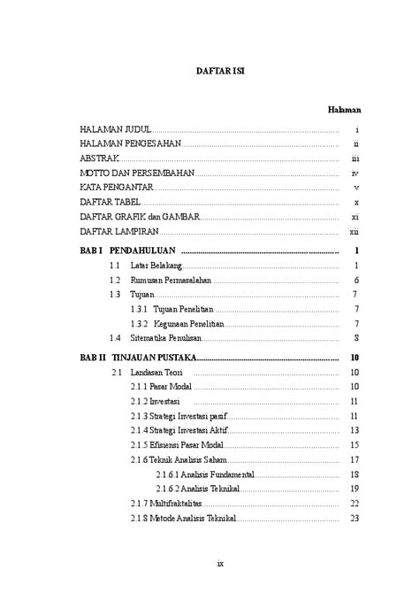 Doc Contoh Daftar Isi Skripsi