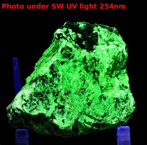 23lb Hardystonite Willemite Rough Green Blue Glowing Under Uv Secimen