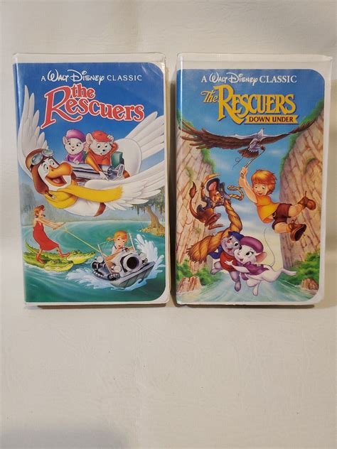 Mavin The Rescuers And Rescuers Down Under Vhs Tape Walt Disney