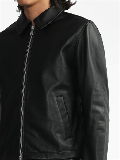 Sunflower Zip Up Leather Jacket Farfetch