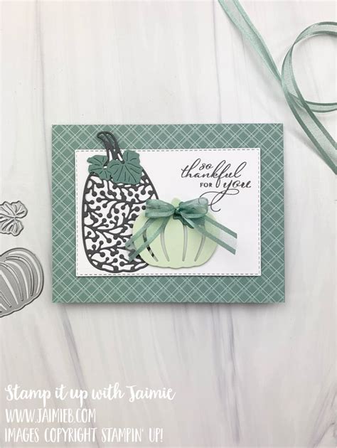 Stampin Up Pretty Pumpkins Thank You Card Stamp It Up With Jaimie