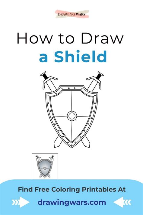 How To Draw A Shield Step By Step Free Printable Coloring Pages