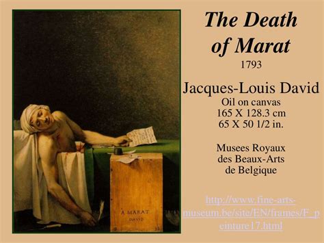 "The Death of Marat" by Jacques-Luis David, a Class Analysis Project