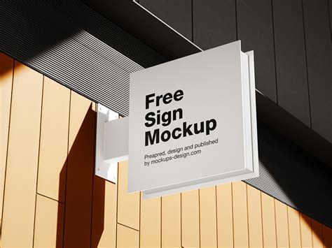 Free Square Metal Sign Mockup | Mockuptree