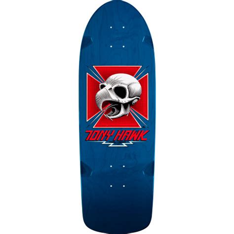 Bones Brigade® Tony Hawk Skull Reissue Deck Blue - 10 x 30.05 - Bones ...