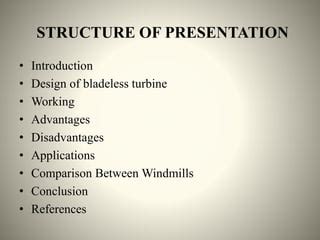 BLADELESS WIND TURBINE | PPT