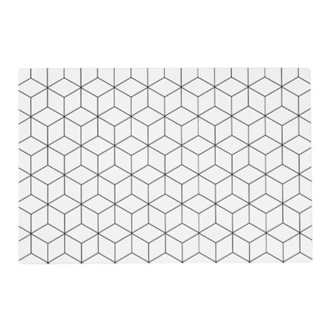 Black And White Modern Geometric Placemat Zazzle