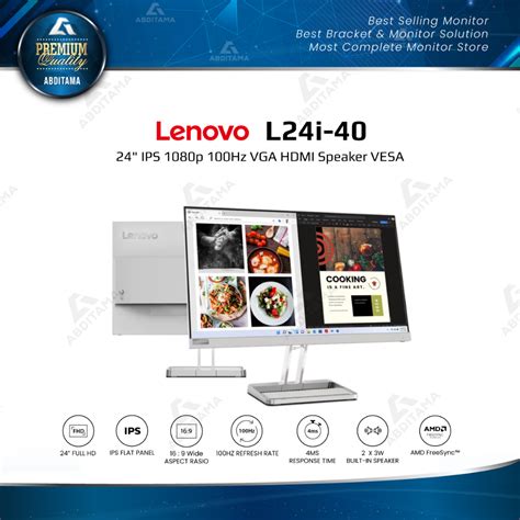 Jual Monitor Led Lenovo L I Ips P Hz Vga Hdmi Speaker