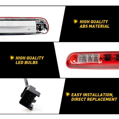 Red Lens Led 3rd Brake Light For 2007 2013 Chevy Silverado Gmc Sierra 1500 2500 Ebay