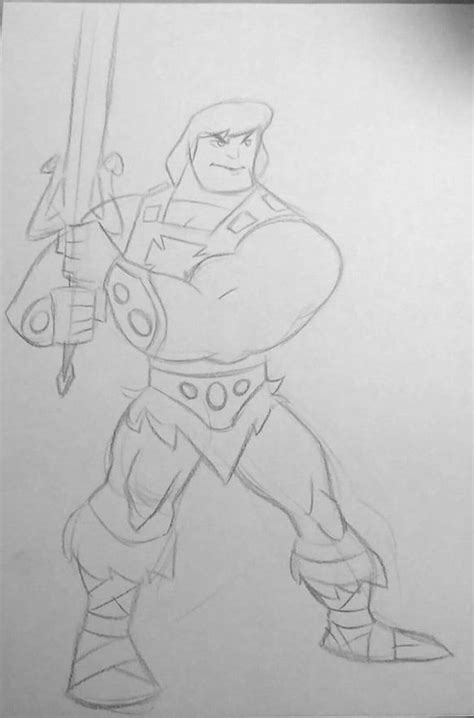 He Man Sketch Drawing By Granamir30 On Deviantart