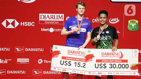 Head To Head Anthony Ginting Vs Anders Antonsen Jelang Perempat Final