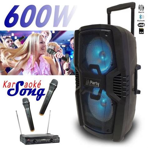 Enceinte Portable Autonome LED PARTY 210LED 600W USB Bluetooth