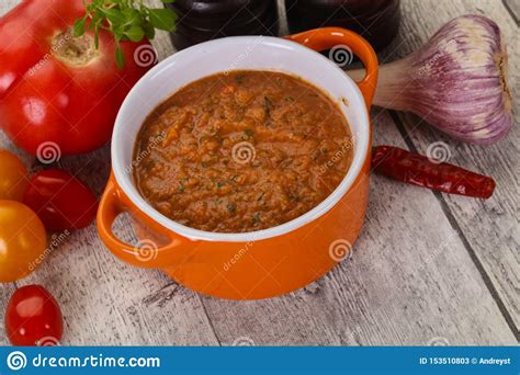 Sopa Espanhola Famosa Do Tomate Do Gazpacho Imagem De Stock Imagem De