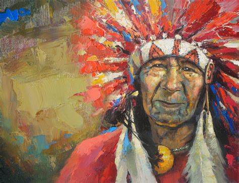 Indian Chief Oil Painting At Explore Collection Of