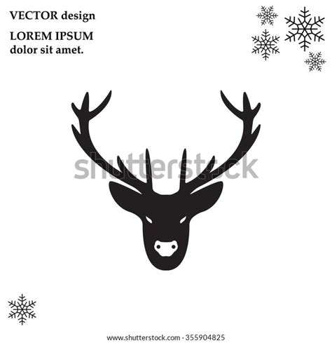 Illustration Deer Head Silhouette Stock Vector Royalty Free 355904825