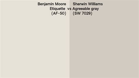 Benjamin Moore Etiquette Af 50 Vs Sherwin Williams Agreeable Gray Sw