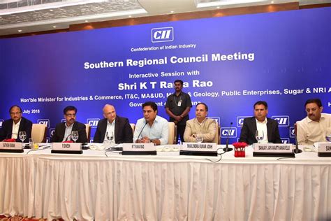 Minister Ktr Addressed The Delegates At The Cii Southern Region Council