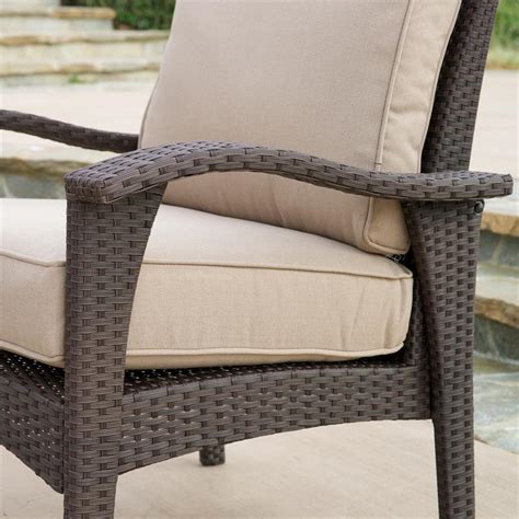 Noble House Honolulu Outdoor 4 Pc Brown Seating Set Cushions