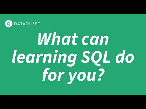 Sql Fundamentals Dataquest Mooc List