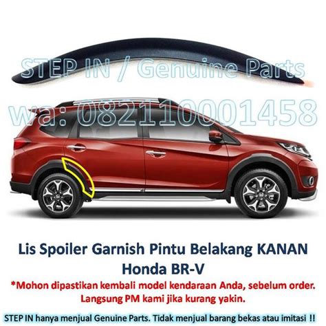 Jual Spoiler Pintu Belakang Kanan Kiri Honda Br V Cover Hitam Satuan