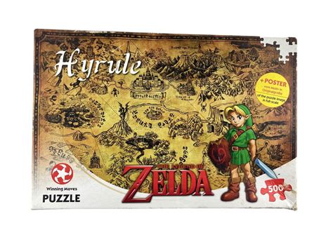 The Legend Of Zelda Hyrule Puzzle 500 Teile Feld Karte Winning Moves EBay