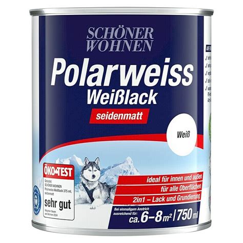 Sch Ner Wohnen Farbe Wei Lack Polarwei Wei Seidenmatt Ml