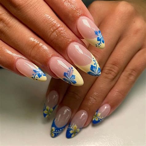 3d Flower Hand Painted French Nail Custom Press On Nails Hand Made