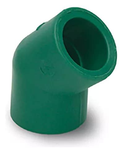 Curva Fusion 25mm X 45 Grados Verde Latyn Agua Pack X10 Uni