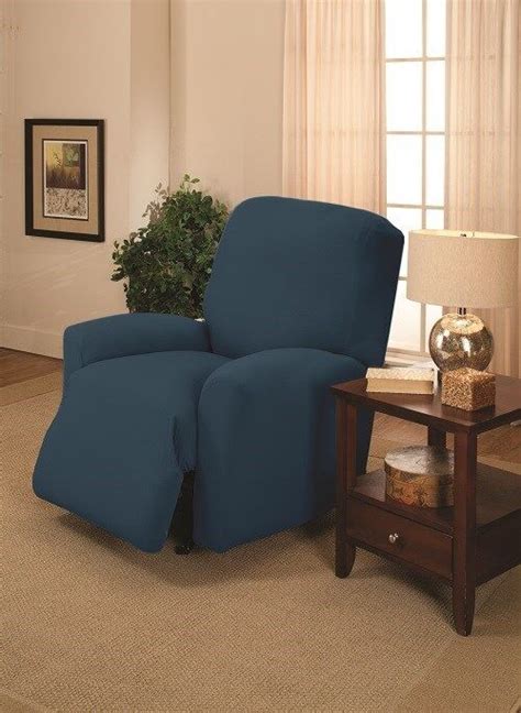 Madison Linen Ruby Stretch Jersey Large Recliner Slipcover For Sale