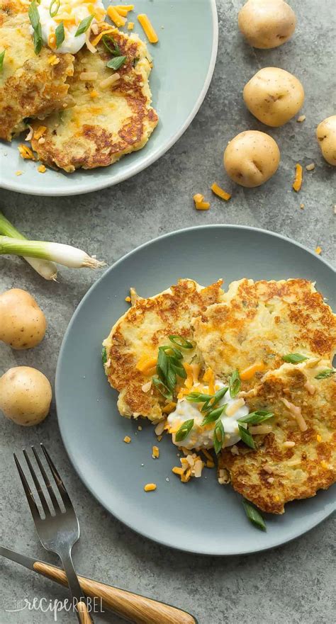 Cheesy Mashed Potato Pancakes Recipe