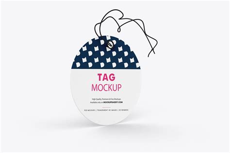 Round Tag Mockup Free - Mockup Daddy