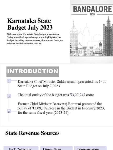 Karnataka State Budget July 2023 | PDF | Infrastructure | Tourism