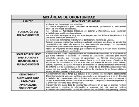 Que Son Las Areas De Oportunidad En Una Ficha Descriptiva Pdmrea Porn