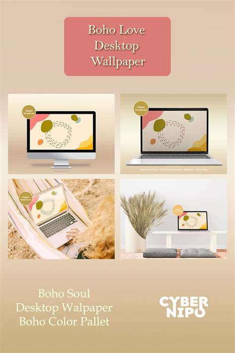 Boho Aesthetic Wallpaper, Desert Colors, Boho Style Background, Digital ...