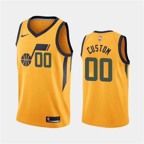 Заказать оригинальную Utah Jazz Yellow Statement Personalized