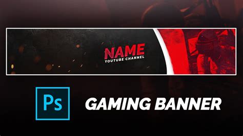 Pubg Gaming Banner Template Free Psd Photoshop Youtube