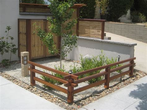 Low Japanese Zen Garden Fence Asian Entry San Diego By Woods