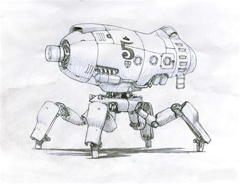 Robot, Robot concept art, Spaceship drawing