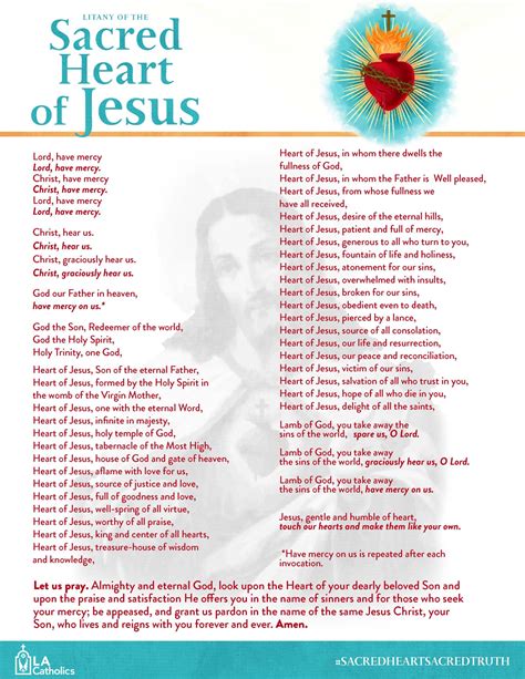 Litany of the Sacred Heart of Jesus - St. Joseph Catholic Parish - La ...