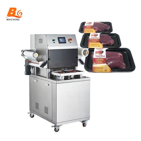 Ready Meal Vacuum Tray Packed Sealing Machine Tray Sealer Cooked Food