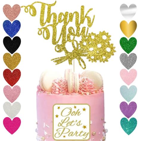 Thankyou Cake Topper Etsy