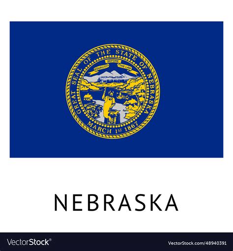 Nebraska state flag Royalty Free Vector Image - VectorStock