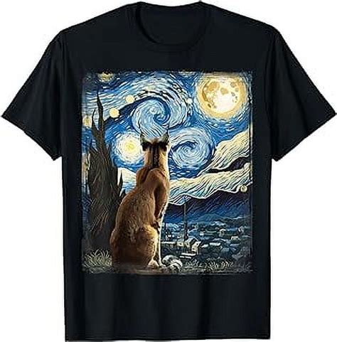 Van Gogh Style Starry Night Caracal T Shirt Walmart