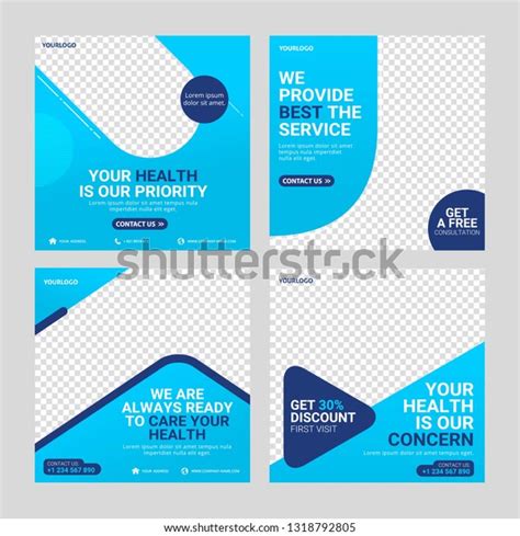 Healthcare Post Social Media Template Stock Vector (Royalty Free ...