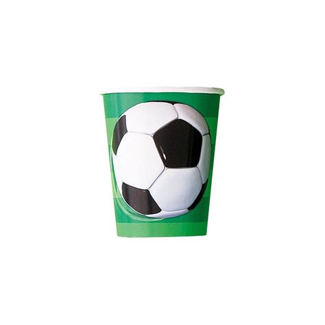 Bicchieri Calcio Di Carta Da 266 Ml Per Feste Conf Da 8