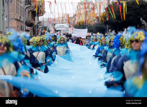 People In Costumes Take Part In The International Carnival Parade