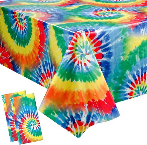 Amazon Multicolor Tie Dye Rectangular Plastic Table Cover 54 X