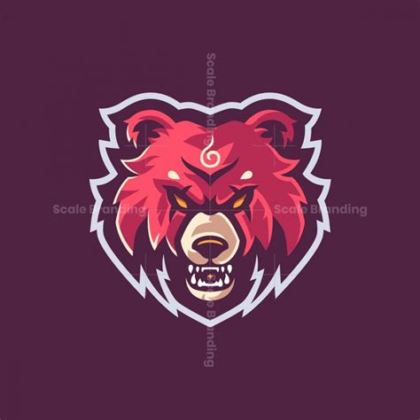 RED BEARS Logo Bear Logo Design Bear Logo Graphic Illustration